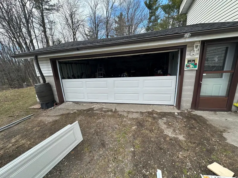 Commercial building with garage grilles