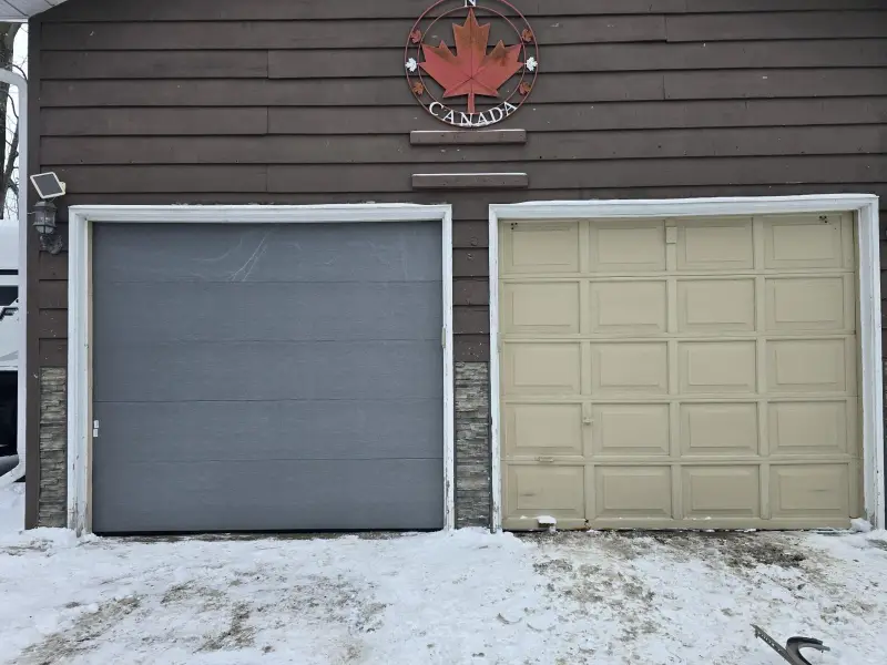 Matched entry and garage doors